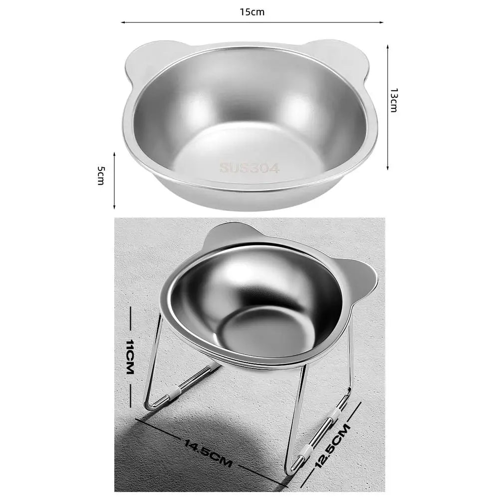 Elevated 15° Stainless Steel Dog Bowl | Toto & Co.
