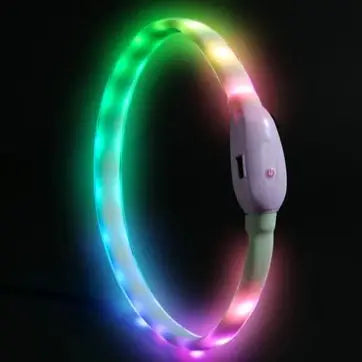 USB Rechargeable LED Silicone Dog Collar | Toto & Co.
