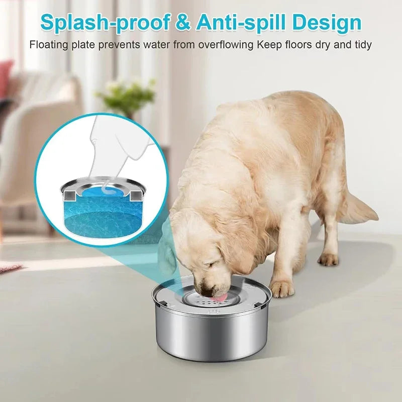 Premium 304 Stainless Steel Splash-Proof Pet Water Bowl | Toto & Co.