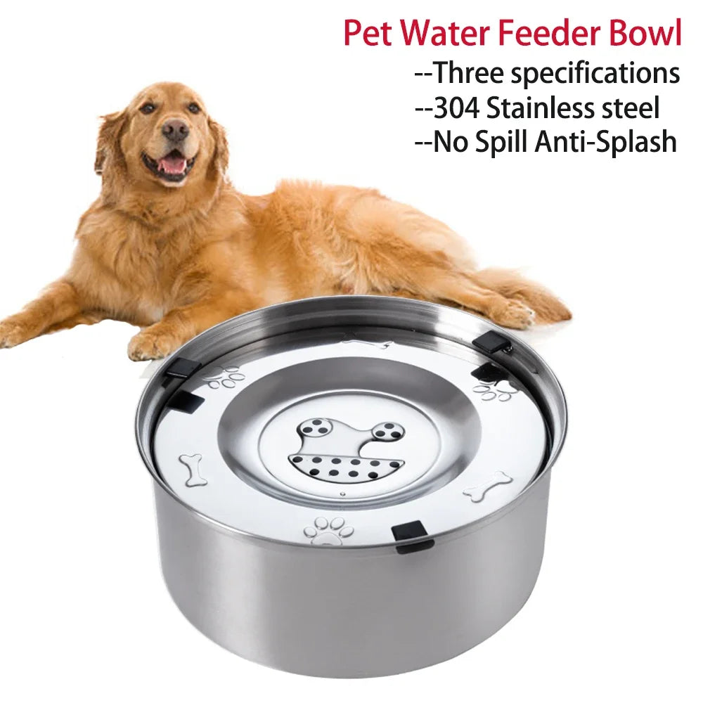 Premium 304 Stainless Steel Splash-Proof Pet Water Bowl | Toto & Co.