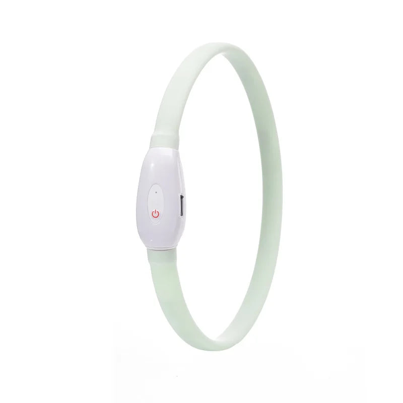USB Rechargeable LED Silicone Dog Collar | Toto & Co.